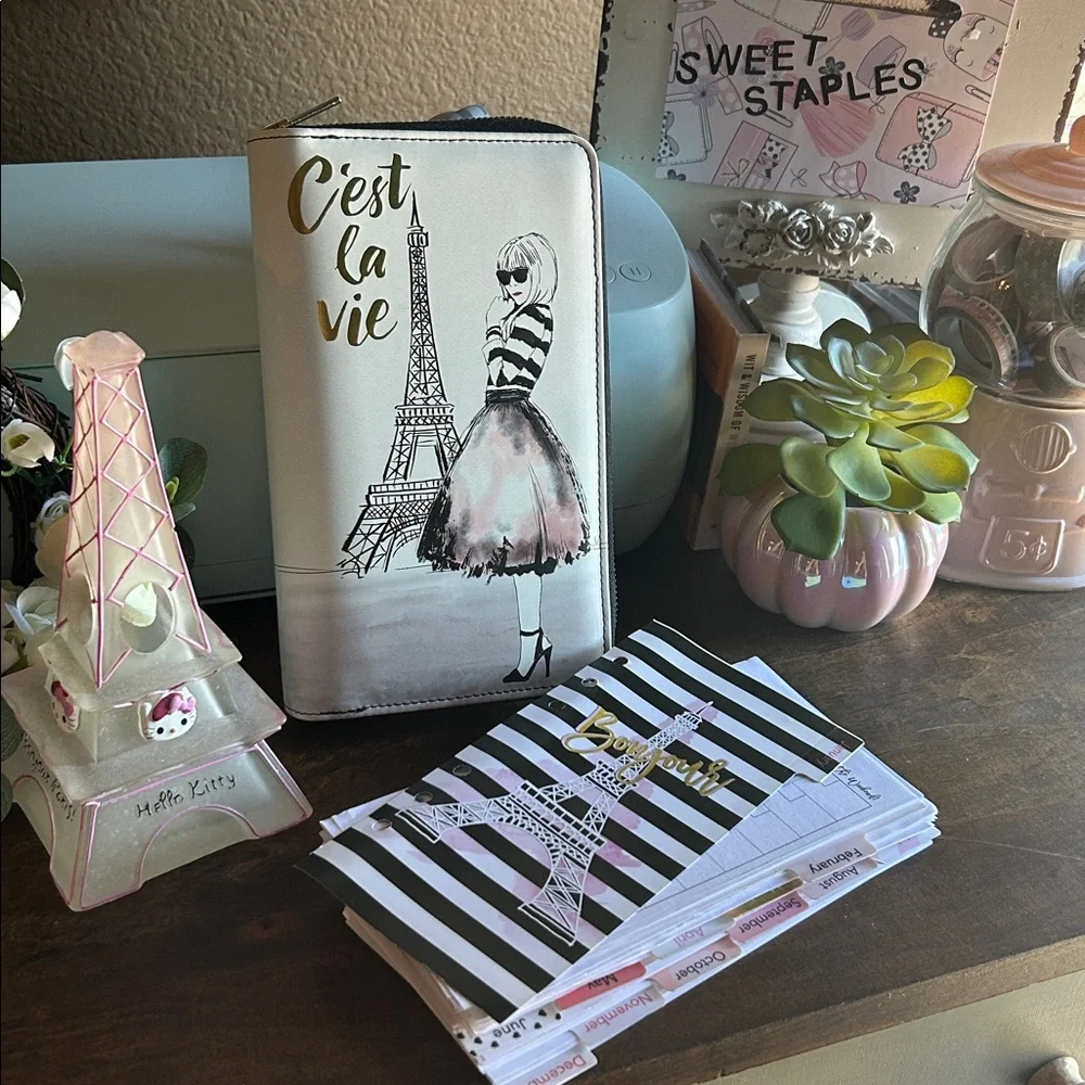 🎀 Recollections Planner Paris Theme Inserts Rare VHTF Zipper ✨🎀